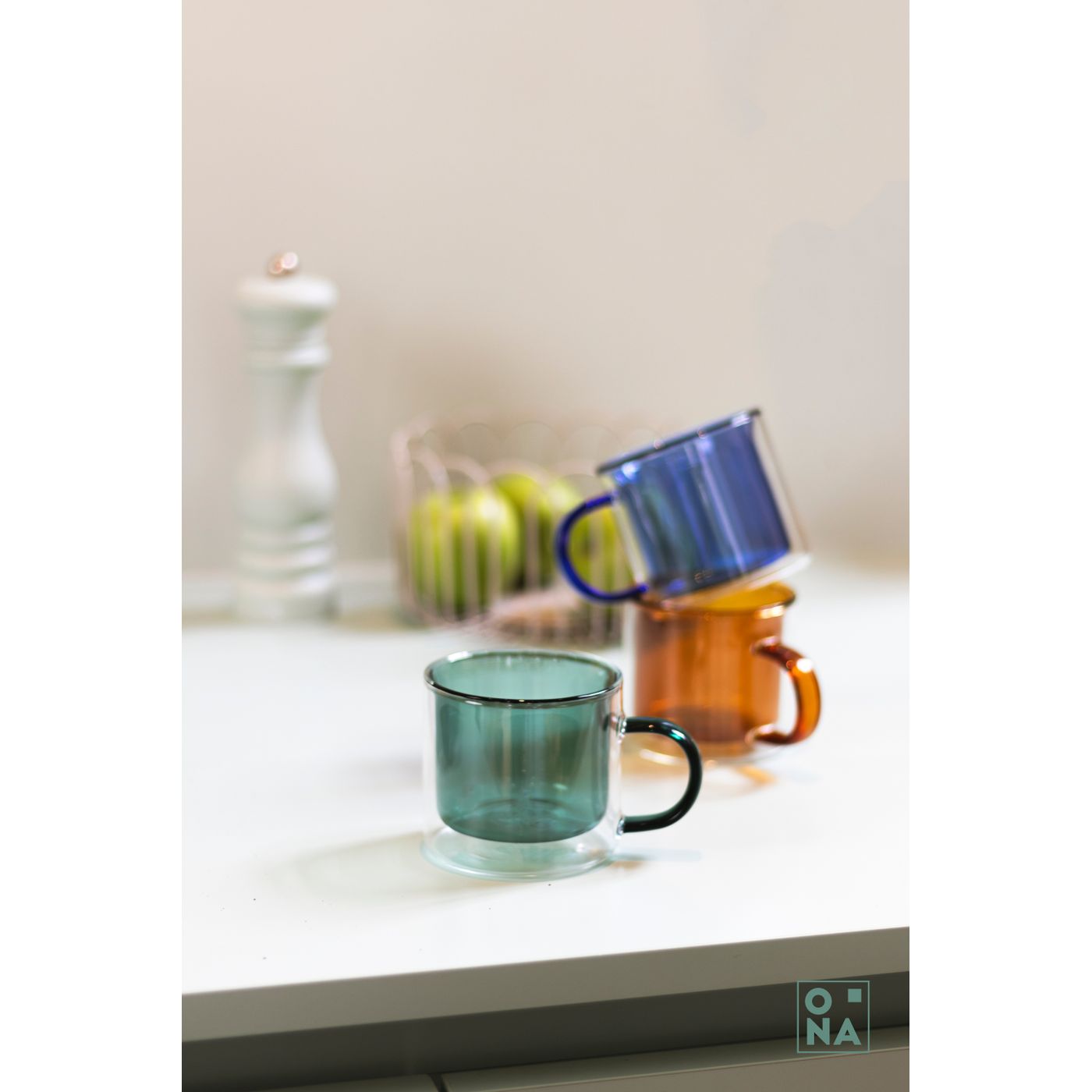 Tasse double paroi bleu 27cl